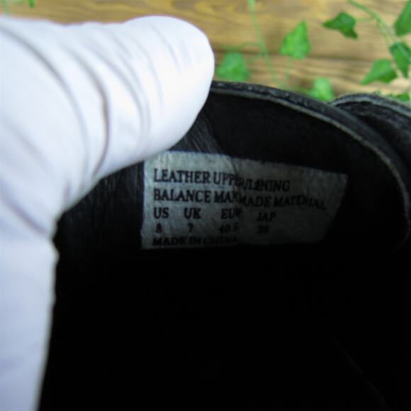 100 Men's Sneaker Black Leather Size 8 Medium Gently Used 2025‎ - Picture 5 of 7